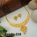 BX-22 One Gram Gold Foaming Fancy Necklace Set 0000078