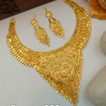 BX-23 One Gram Gold Foaming Arbi Necklace Set 0000086