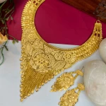 BX-21 One Gram Gold Foaming Designer Fancy Necklace Set 0000203