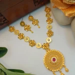 BX-22 One Gram Gold Foaming AD Necklace Set 0000072