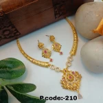 BX-22 One Gram Gold Foaming AD Necklace Set 0000066