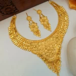 BX-23 One Gram Gold Foaming Arbi Necklace Set 0000085