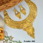 BX-22 One Gram Gold Foaming Designer Fancy Necklace Set 0001062