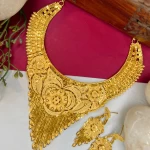BX-23 One Gram Gold Foaming Designer Fancy Necklace Set 0000368