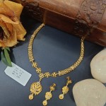 BX-26 One Gram Gold Foaming AD Necklace Set  0001146