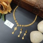 BX-26 One Gram Gold Foaming AD Necklace Set 0001147