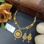 BX-26 One Gram Gold Foaming AD Necklace Set 0001165