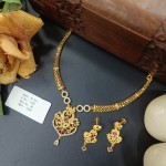 BX-26 One Gram Gold Foaming AD Necklace Set 0001169