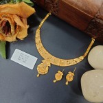 BX-26 One Gram Gold Foaming AD Necklace Set 0001175