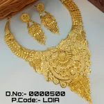 BX-22 One Gram Gold Foaming Designer Fancy Necklace Set 0000500