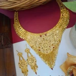 BX-23 One Gram Gold Foaming Arbi Necklace Set 0000003