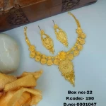 BX-22 One Gram Gold Foaming Designer Necklace Set 0001047