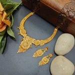 BX-22 One Gram Gold Foaming Designer Fancy Necklace Set 0001099