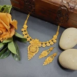 BX-22 One Gram Gold Foaming Designer Necklace Set 0001048