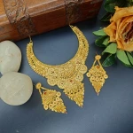 BX-28 One Gram Gold Foaming Fancy Necklace Set 0000007