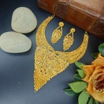 BX-28 One Gram Gold Foaming Arbi Necklace Set 0000038