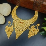 BX-28 One Gram Gold Foaming Fancy Necklace Set 0000008