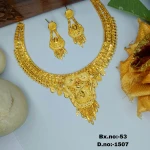 BX-53 One Gram Gold Foaming Designer Necklace Set 0001507