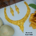 BX-53 One Gram Gold Foaming Designer Necklace Set 0001508