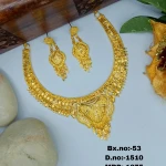 BX-53 One Gram Gold Foaming Designer Necklace Set 0001511