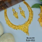 BX-53 One Gram Gold Foaming Designer Necklace Set 0001511