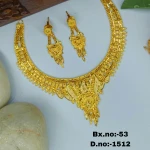 BX-53 One Gram Gold Foaming Designer Necklace Set 0001512