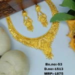 BX-53 One Gram Gold Foaming Designer Necklace Set 0001513