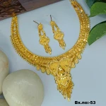 BX-53 One Gram Gold Foaming Designer Necklace Set 0001515