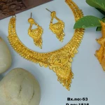 BX-53 One Gram Gold Foaming Designer Necklace Set 0001516