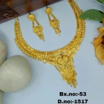 BX-53 One Gram Gold Foaming Designer Necklace Set 0001517