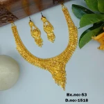 BX-53 One Gram Gold Foaming Designer Necklace Set 0001518