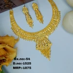 BX-54 One Gram Gold Foaming Designer Necklace Set 0001525