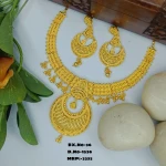 BX-36 One Gram Gold Foaming Designer Necklace Set 0001536