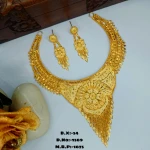 BX-54 One Gram Gold Foaming Designer Necklace Set 0001589