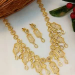 BX-5 One Gram Gold Foaming  Dubai Necklace Set 0000172