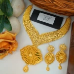 BX-33 One Gram Gold Foaming Designer Designer Necklace Set 0000540