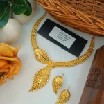 BX-33 One Gram Gold Foaming Designer Designer Necklace Set 0000544