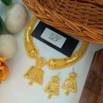 BX-33 One Gram Gold Foaming Designer Designer Necklace Set 0000545