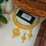 BX-33 One Gram Gold Foaming Designer Designer Necklace Set 0000546