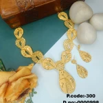 BX-39A One Gram Gold Foaming Dubai Necklace Set 0000998
