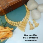 BX-39A One Gram Gold Foaming Dubai Necklace Set 0001005