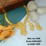 BX-39A One Gram Gold Foaming Dubai Necklace Set 0001007