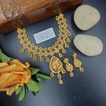 BX-5 One Gram Gold Foaming Dubai Necklace Set 0000702