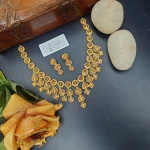 BX-5 One Gram Gold Foaming Dubai Necklace Set 0000095