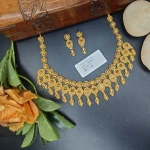 BX-5 One Gram Gold Foaming Dubai Necklace Set 0000099