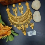 BX-33 One Gram Gold Foaming Designer Designer Necklace Set 0000538