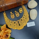 BX-33 One Gram Gold Foaming Designer Designer Necklace Set 0000542