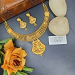 BX-33 One Gram Gold Foaming Designer Designer Necklace Set 0000550