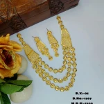 BX-5 One Gram Gold Foaming Dubai Necklace Set 0001587