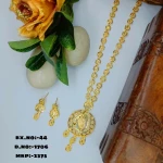 BX-44 One Gram Gold Foaming Dubai Long Necklace Set 0001706